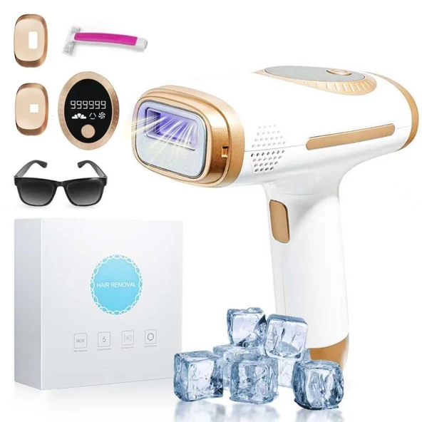 Kadınlar için IPL cihazları epilasyon lazeri, soğutma fonksiyonlu 6,8 cm² büyük kalibreli lazer epilasyon, 3 fonksiyon HR/SC/RA, 9 enerji seviyesi, yüz, bikini ve vücut için lazer epilasyon ürün görseli 1