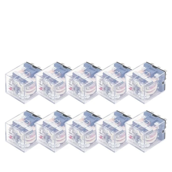 NURII 10 ADET, HH63P LY3 LY3NJ Röle, 10A 11PIN, Elektromanyetik Genel Bobin Mikro Mini Röle, LED, 220V 24V 12V Volt AC/DC(24V) ürün görseli 1