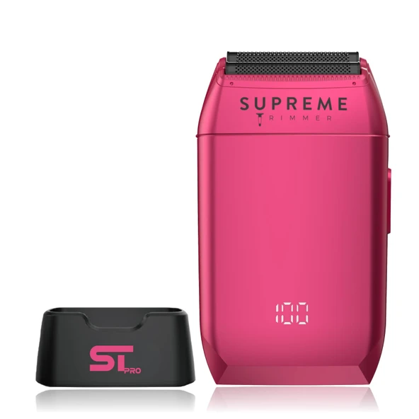 Supreme Trimmer STF602 Erkekler için Elektrikli Tıraş Makinesi, Erkekler için Islak/Kuru Tıraş Makinesi, Siyah - Crunch (Pembe) ürün görseli 1