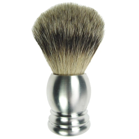Fantasia tıraş fırçası, saf alüminyum, saf porsuk gümüş uçlu, çap 21,5 mm, yükseklik: 10 cm, 1'li paket (1 x 108 g) ürün görseli 1