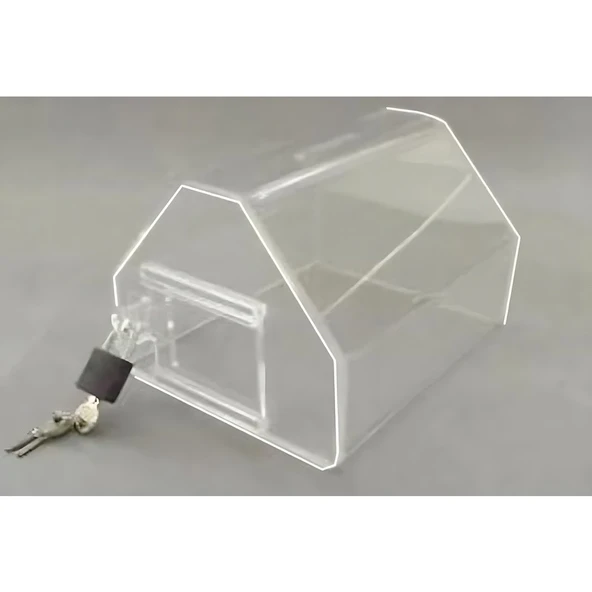 Şeffaf Tipbox Bahşiş Kutusu 15x10xh11cm ürün görseli 1