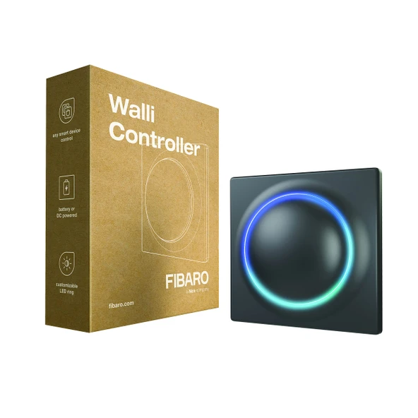 FIBARO Walli Controller/Z-Wave Plus yüzeye monte pille çalışan uzaktan kumanda, Antrasit, FGWCEU-201-8, FGWCEU-201-1-8 ürün görseli 1