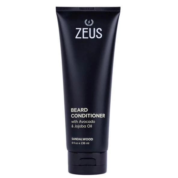 ZEUS Erkekler için Sakal Kremi Yıkama - Sandal Ağacı Kokusu - 8 oz - Sülfatsız, durulanarak çıkarılabilen yumuşatıcı ürün görseli 1