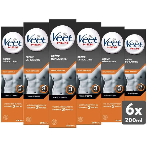 VEET - erkekler için 6 tüy dökücü krem, 200 ml, normal cilt ürün görseli 1