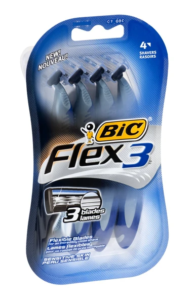 BIC Flex3 Tek Kullanımlık Tıraş Makineleri, BIC'den 4 Sayım ürün görseli 1