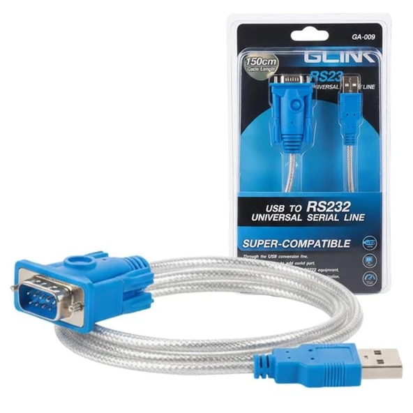 Powermaster PM-21764 USB To RS232 1.5 Metre Üniversal Serial Line (Glink GA-009) ürün görseli 1