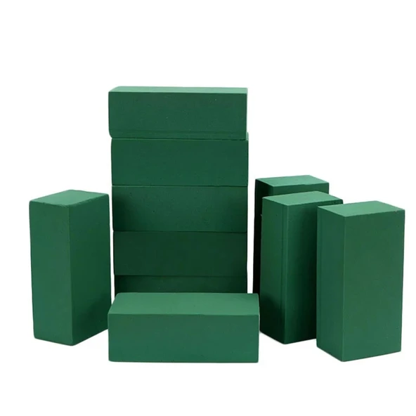 LCUVIMPEX köpük tutucu, plastik çerçeveli, çiçekli köpük, 10'lu paket, çiçekli köpük blok, DIY çiçek ürün görseli 1