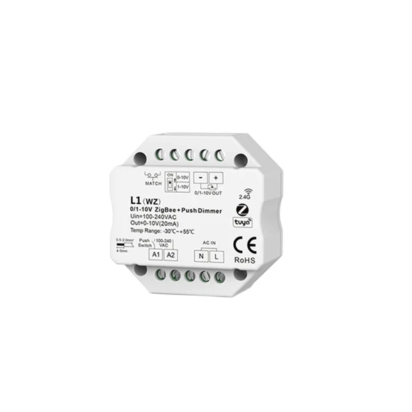 TADZKKIWM 1 adet/1 takım 0/1-10V Zigbee 3.0 akıllı AC itme LED dimmer anahtar modülü 110V 220V APP ses kontrolü duvara monte dokunmatik uzaktan kumanda (L1(WZ)) ürün görseli 1