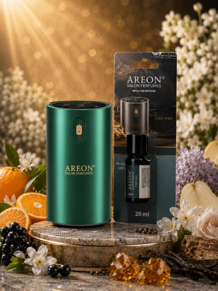 Areon Aromatik Difüzör Yeşil (Klasik Metal) + The Way ürün görseli 1