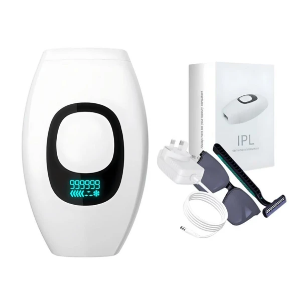 hautlux Blitzhaut IPL lazer epilasyon cihazı erkek ve kadınlara yönelik IPL epilasyon cihazı, vücut, yüz ve bikini bölgesi için ağrısız epilasyon, 999.999 flaş ışığı ürün görseli 1