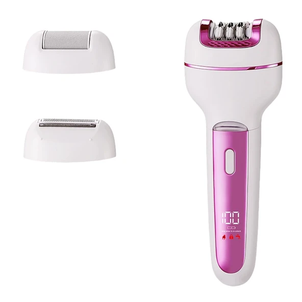 luxderm SilkEase Pro Epilatör Kadınlar için Kablosuz 3'ü 1 Arada Elektrikli Epilatör, Şarj Edilebilir, IPX7 Su Geçirmez, LED Ekran, Kuru ve Islak Kullanıma Uygun ürün görseli 1