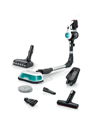 Bosch BCS71HYG1 Unlimited 7 ProHygienic Aqua White Şarjlı Dikey Süpürge Beyaz ürün görseli 1