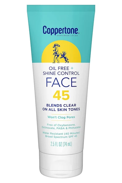 Coppertone Yağsız Yüz İçin SPF45 Güneş Koruyucu Losyon 74ML ürün görseli 1