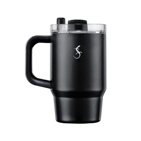 Lurch - “Big Cup” 0.8 L Mat Siyah, Paslanmaz Çelik Termos - Uzatılabilir Pipetli, Çift Cidarlı, Sızdırmaz - 270977 ürün görseli 1
