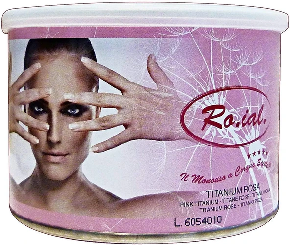 Ro.Ial Wax Tin Titanyum Pembe - 24 x 1200 g'lık paket ürün görseli 1