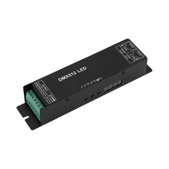 TADZKKIWM 512 Dijital Ekran Dekoder Karartma Sürücüsü DMX512 Denetleyici LED Işık Şeritleri için Uygun DC12-24V 20A Siyah ürün görseli 1