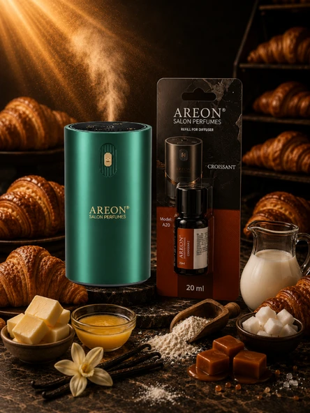 Areon Aromatik Difüzör Yeşil (Klasik Metal) + Croissant ürün görseli 1