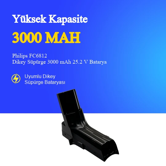 Philips FC6812 Dikey Süpürge 3000 mAh 25,2V Batarya ürün görseli 1