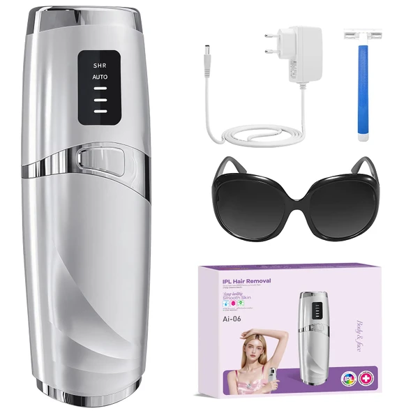 IPL cihazları epilasyon, evde lazer epilasyon, 999.900 ışık atımı, 3 enerji seviyeli IPL epilasyon cihazı, kadın, erkek, koltuk altı, bikini, bacak, vücut için lazer epilasyon cihazı ürün görseli 1