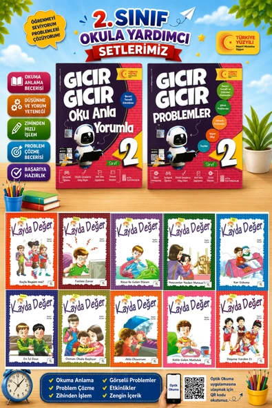 2.Sınıf Oku Anla Yorumla + Problemler + Kayda Değer Hikaye Seti ürün görseli 1