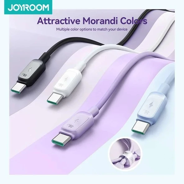 Joyroom 3A Fast Usb-Type-C Renkli Kablo 1.2 Metre ürün görseli 1