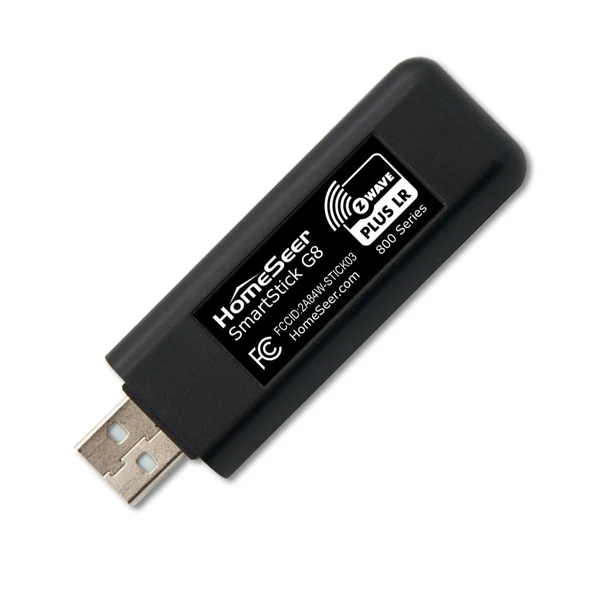 HomeSeer SmartStick G8 (800 Serisi) Z-Wave Plus v2 Uzun Menzilli (LR) HomeSeer ve ev asistanı yazılımı ve hub'ları için S2 USB denetleyicisi ürün görseli 1