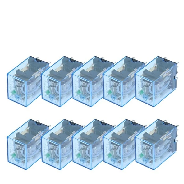NURII 10PCS HH52P MY2NJ, Röle, Genel DPDT Mikro Mini Elektromanyetik Röle Anahtarı, LED'li, AC 12V 24V 36V 48V 110V 220V 380V(DC,110V) ürün görseli 1