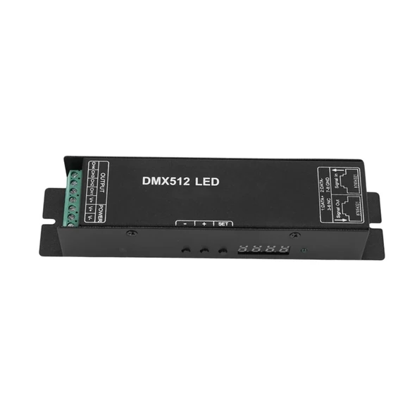 TADZKKIWM 512 Dijital Ekran Dekoder Karartma Sürücüsü DMX512 Denetleyici LED RGBW Bant Işık Şeridi için Uygun RJ45 Bağlantısı DC12-24V 20A 4 C ürün görseli 1