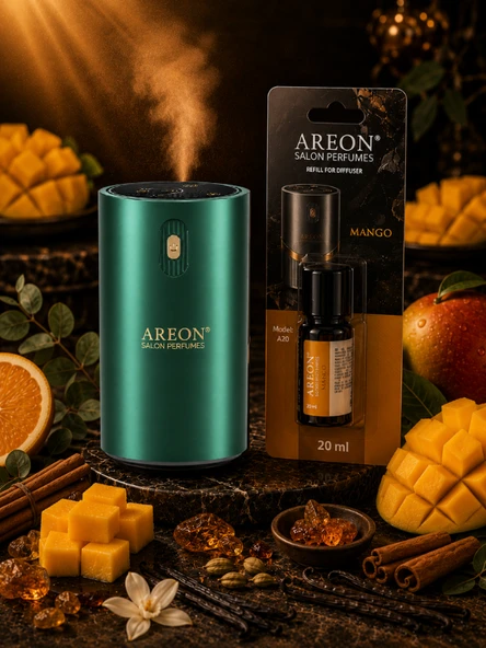 Areon Aromatik Difüzör Yeşil (Klasik Metal) + Mango ürün görseli 1