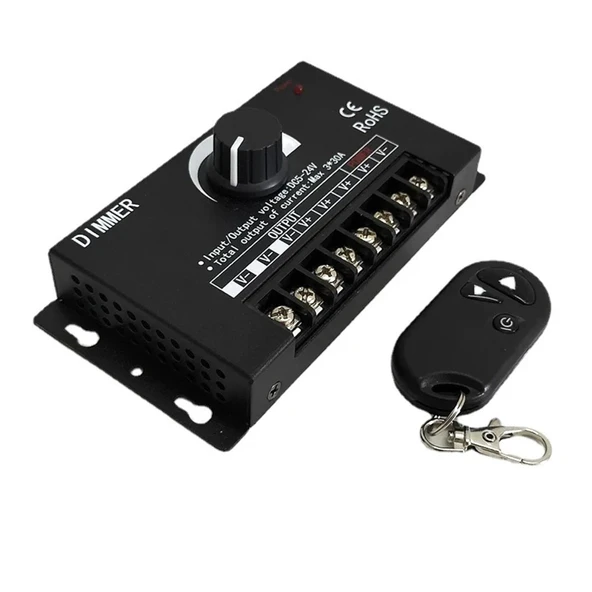 TADZKKIWM 1 adet/1 takım RF LED kademesiz dimmer anahtarı DC 5V 12V 24V 30A 90A uzaktan kumanda tek renk parlaklık LED şerit ışık (5-24V 3x30A RF) ürün görseli 1