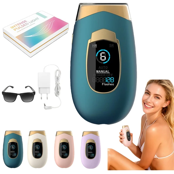 Onlybabe Hair Remover Ipl Pro 2.0 - IPL epilasyon cihazı, kadınların yüzünde, bacaklarında ve bikini bölgesinde nazik ve kalıcı epilasyon (yeşil) ürün görseli 1