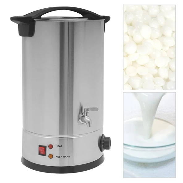 Mum Yapımı için LOYEMAADE Balmumu Eritici 1800W 15L 30-110°C/86-230℉ Musluklu Balmumu Eritme Potası, Eritme Balmumu Fırını Çift Katmanlı Isı Koruma Tasarımı ürün görseli 1