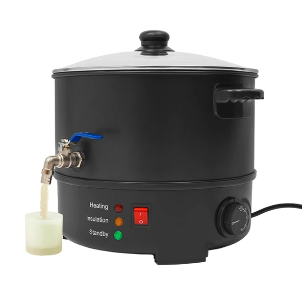 Ağda ısıtıcı, ağda eritici, cilt bakımı için ağda ısıtma makinesi, 1000W hızlı ısıtma, 122℉ ile 212℉ arasında ayarlanabilir sıcaklık ürün görseli 1