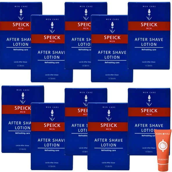 Erkekler Tıraş Sonrası Losyon 10x 100 ml I Canlandırıcı bakım ve canlandırıcı koku I Alüminyum tuzları içermez I Cadı fındığı özü ve doğal esans yağları ile I Tasarruf seti artı Pharma Pearl hediye ürün görseli 1