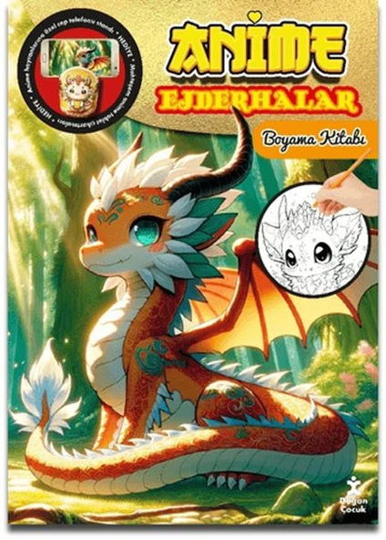 Anime Ejderhalar Boyama Kitabı ürün görseli 1