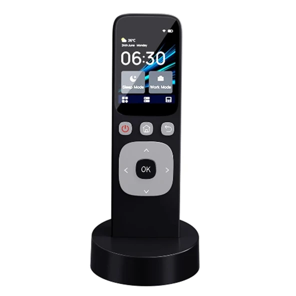 1 x WiFi Ev Aletleri Merkezi Kontrol Kablosuz Dokunmatik Ekran El Merkezi Kontrol Uygulaması Uzaktan Kumanda Siyah USB Şarj Edilebilir ürün görseli 1