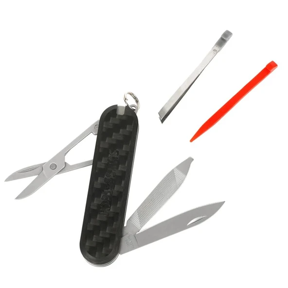 SwissTech 7-IN-1 multi tool-Carbon Fiber Handle Çok Amaçlı Anahtarlık ST029044 ürün görseli 1