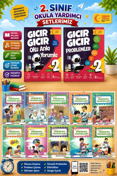 2.Sınıf Oku Anla Yorumla + Problemler + Düşünme Becerileri Hikaye Seti ürün görseli 1