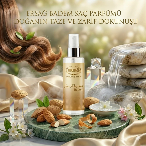 Ersağ Badem Saç Parfümü 200 ml Tatlı & Kalıcı Saç Spreyi ürün görseli 1