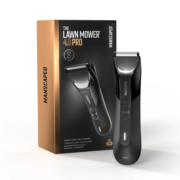 MANSCAPED® The Lawn Mower® 4.0 PRO - Kasık ve Vücut Tüyü Kesme Makinesi, SkinSafe® Kesme Bıçağı, Su Geçirmez, USB-C ve Kablosuz Şarj Uyumlu, Erkek Seyahat Kilidi Kurşun Tıraş Makinesi ürün görseli 1