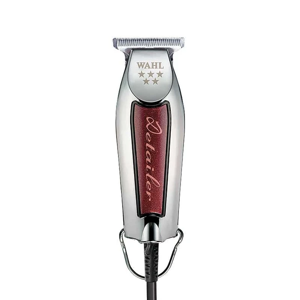 Wahl Wide Detailer Trimmer - Kenar işleme ve detay çalışmaları için ekstra geniş T bıçaklı güçlü kablolu düzeltici, krom/bordo ürün görseli 1