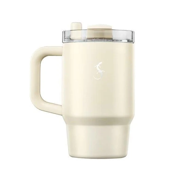 Lurch - “Big Cup” 0.8 L Fildişi, Paslanmaz Çelik Termos - Uzatılabilir Pipetli, Çift Cidarlı, Sızdırmaz - 270976 ürün görseli 1