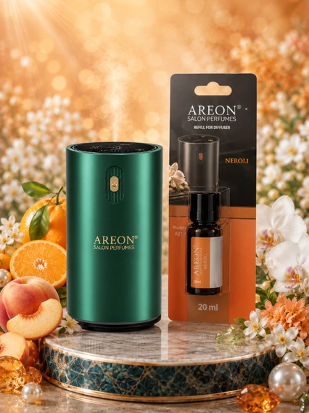 Areon Aromatik Difüzör Yeşil (Klasik Metal) + Neroli ürün görseli 1