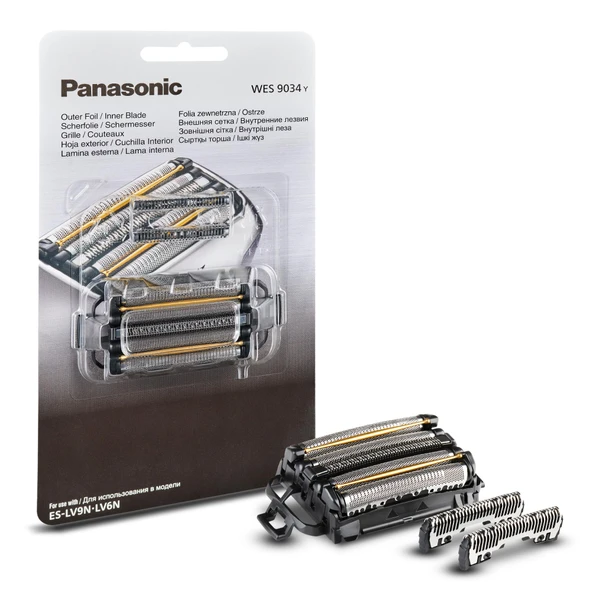 Panasonic WES9034Y1361 Elektrikli Tıraş Makinesi için Yedek Bıçaklar ve Folyo ES-LV9N, ES-LV7N ve ES-LV6N, Combo Pack, 5 Bıçak Sistemi, Gelişmiş Japon Paslanmaz Çelik, Su Geçirmez ürün görseli 1