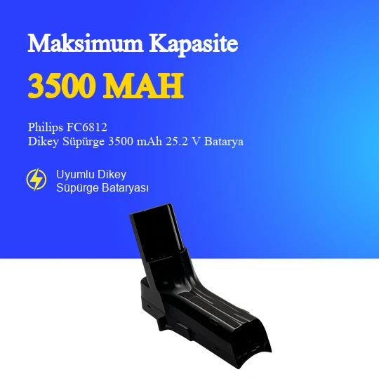 Philips FC6812 Dikey Süpürge 3500 mAh 25,2V Batarya ürün görseli 1
