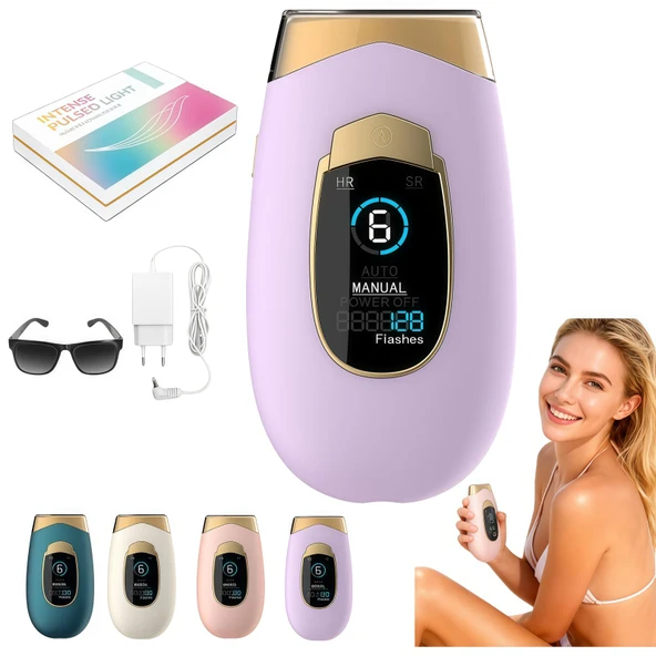 Onlybabe Hair Remover Ipl Pro 2.0 - IPL epilasyon cihazı, kadınlar için yüzde, bacaklarda ve bikini bölgesinde nazik ve kalıcı epilasyon (mor) ürün görseli 1
