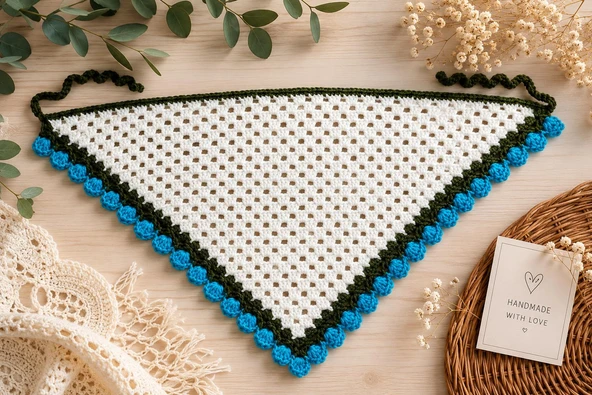 El Örgüsü Laleli Bayan Bandana ürün görseli 1