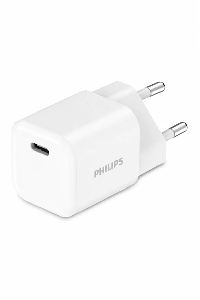 Philips DLP4333CW 30W GaN PD USB-C Hızlı Şarj Adaptörü Beyaz ürün görseli 1