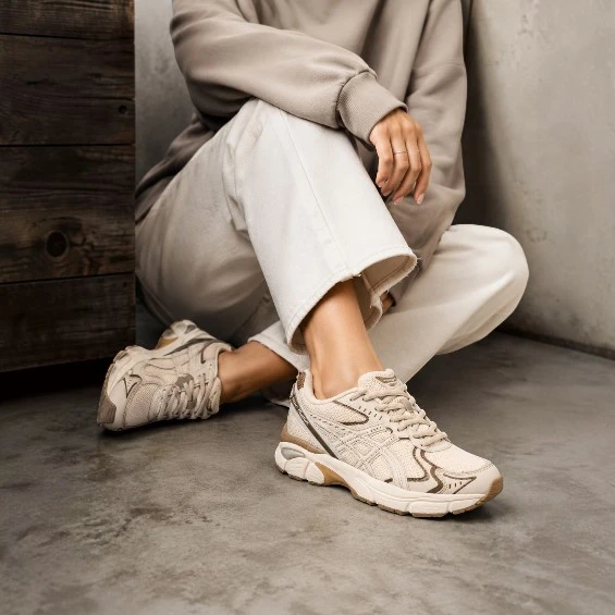 eTAYGER ORİGİNAL KADIN SNEAKER BEJ-KAHVE YÜRÜYÜŞ AYAKKABISI 36-41 ürün görseli 1