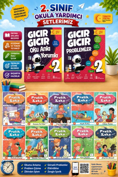 2.Sınıf Oku Anla Yorumla + Problemler + Pratik Zeka Hikaye Seti ürün görseli 1